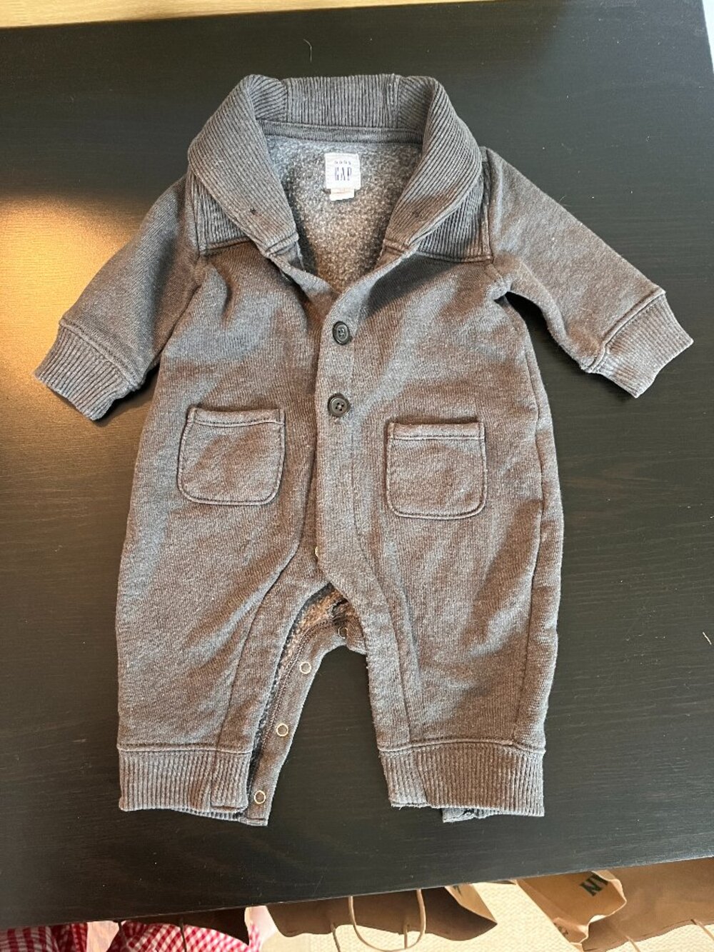 [$5 in a bundle] Gap baby shawl collar fleece outfit 0-3 mo